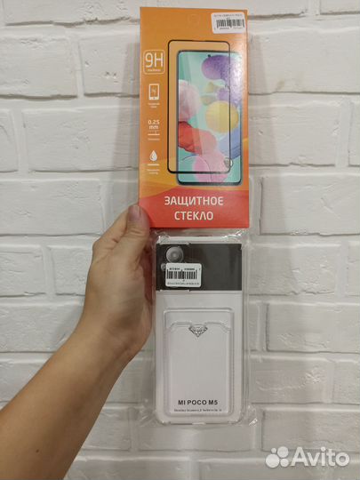 Чехол, защитное стекло poco M5