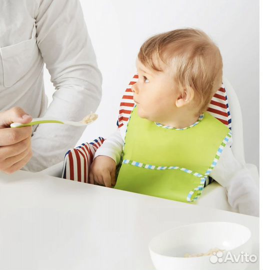 Тарелка + миска; ложка для кормления смэгли IKEA