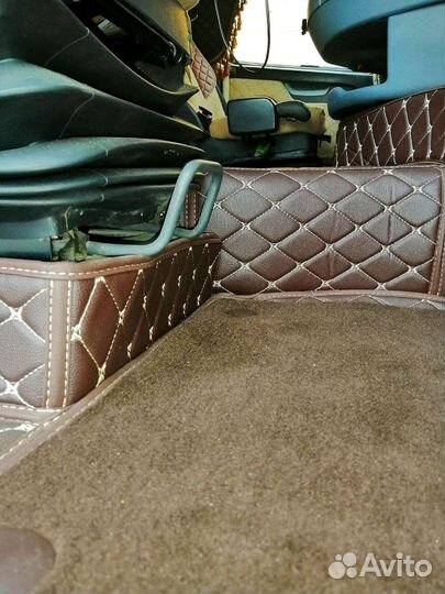 3d коврики из экокожи на Volvo