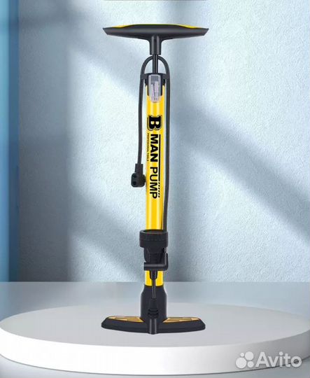 Велосипедный насос с манометром ручной, напольный