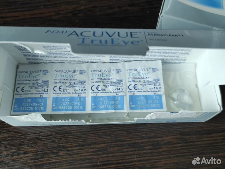 Контактные линзы acuvue trueye -4, -2.25