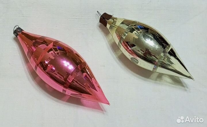 Елочные игрушки. СССР. Глинка. Сосульки. Подвески