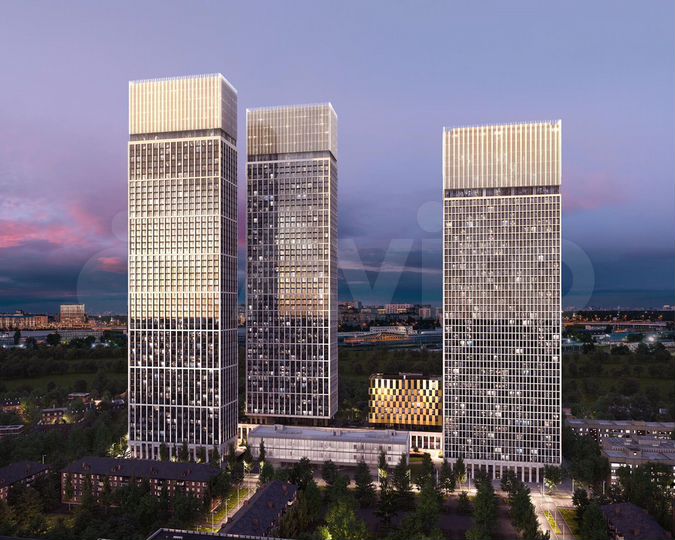 1-к. квартира, 43,4 м², 52/55 эт.