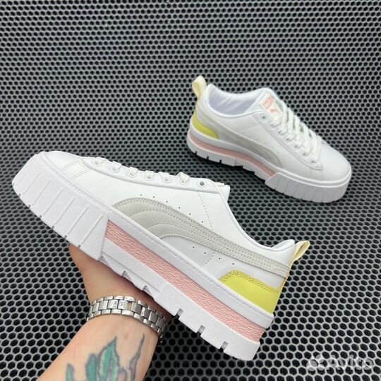 Кеды Puma Mayze White Peach Yellow