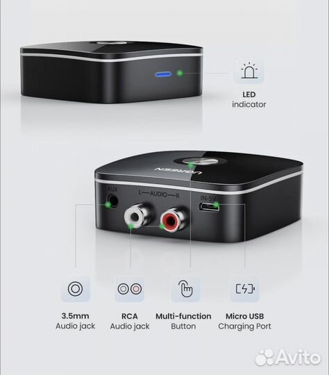 Bluetooth ресивер ugreen с поддержкой aptX HD