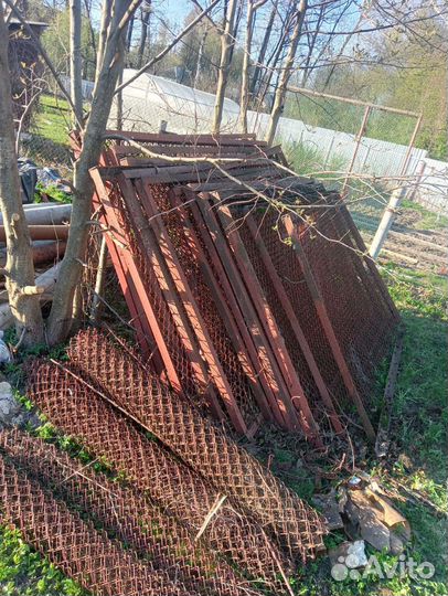 Секции забора бу уголок40, рабица