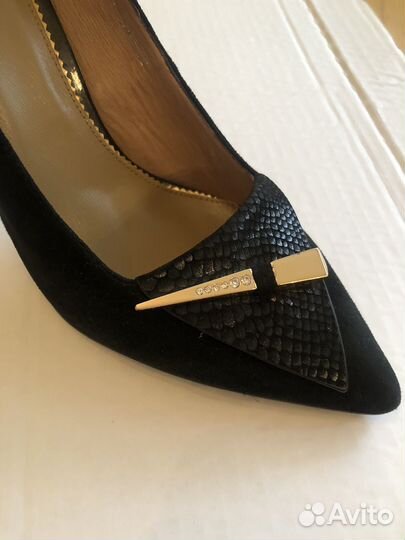 Туфли женские на шпильке нат замша