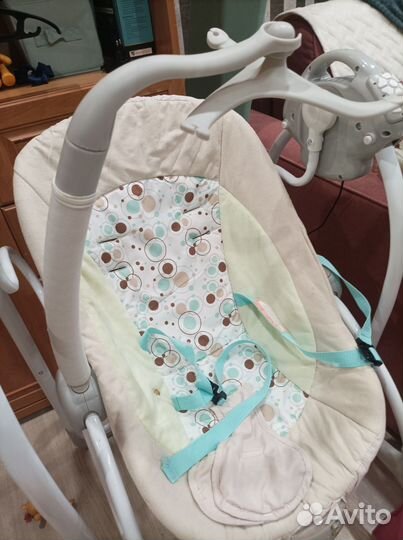 Детские электронные качели шезлонг