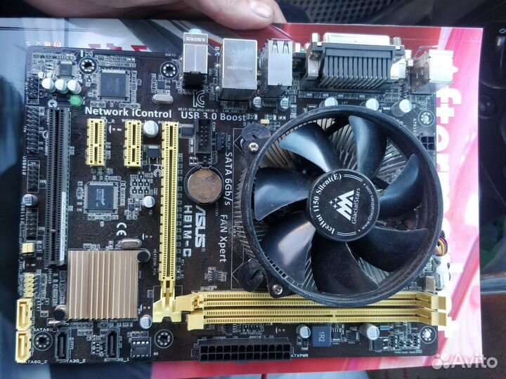 Материнская плата 1150 asus H81M-C + i3 процессор