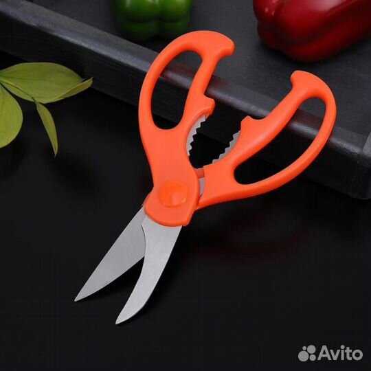 Ножницы кухонные Доляна «Ловкач», 19 см, цвет оран
