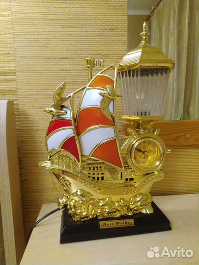 Часы-настольная лампа, ночник