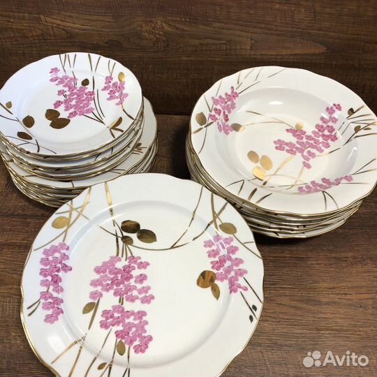 Сервиз столовый Розовая ветка Дулево