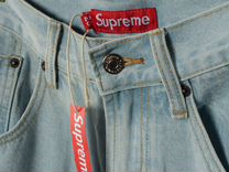 Шорты джинсовые широкие синие багги Supreme