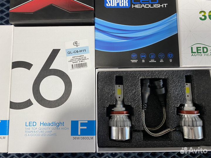 Светодиодные лампы led h4 2 шт