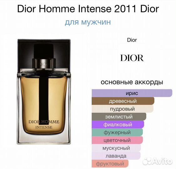 Духи Dior Homme Intense 100мл