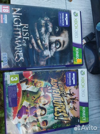 Microsoft Kinect x-box 360 + 2 игры