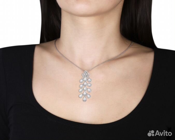 Золотой кулон с бриллиантами 5.19ct