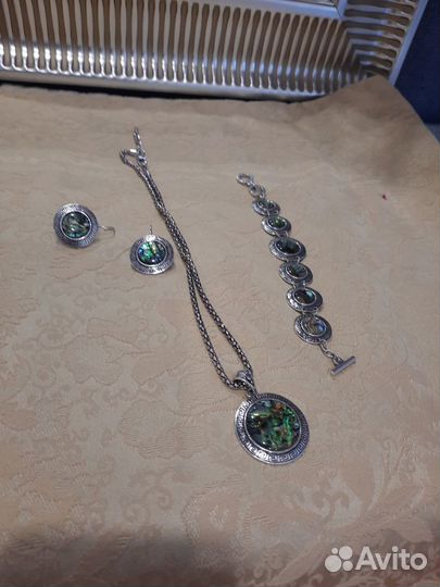 Кулон,серьги