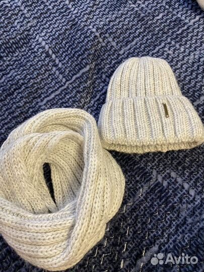 Комплект шапка и снуд женский