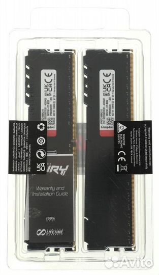 Оперативная память kingston fury KF437C19BBK2/16