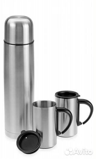 Подарочный набор мужской термос 1 л +кружки 250 мл