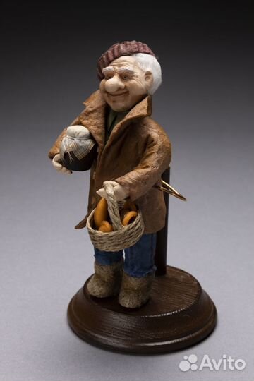 Оригинальные авторские ватные игрушки Дедушка