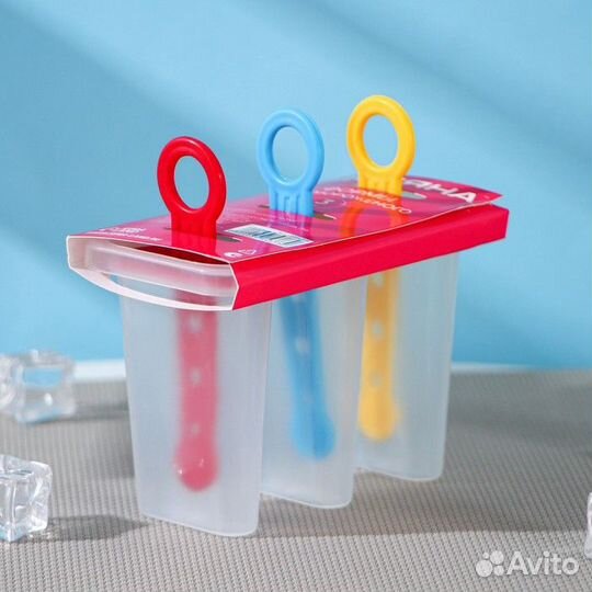 Форма для мороженого «Симпл», 11116,5 см, 3 ячейки