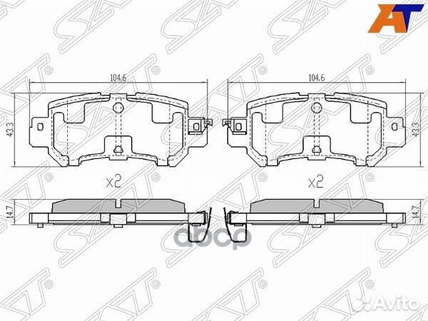 Колодки тормозные зад mazda CX5 11- ST-K0Y1-26-48Z