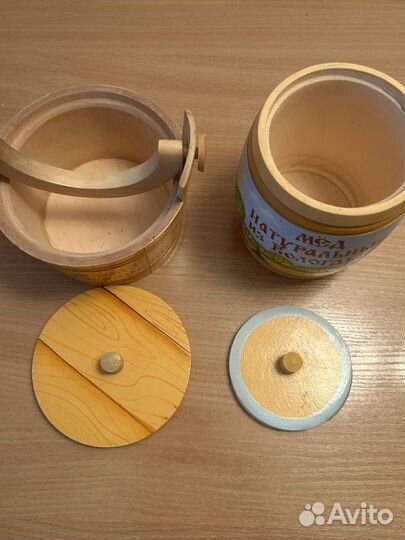 Горшочки деревянные 2 шт пакетом