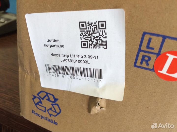 Фара птф Левая Kia Rio 2 09-11 Киа Рио 2