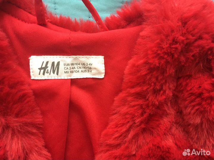 Полушубок на девочку H&M 2-4 лет