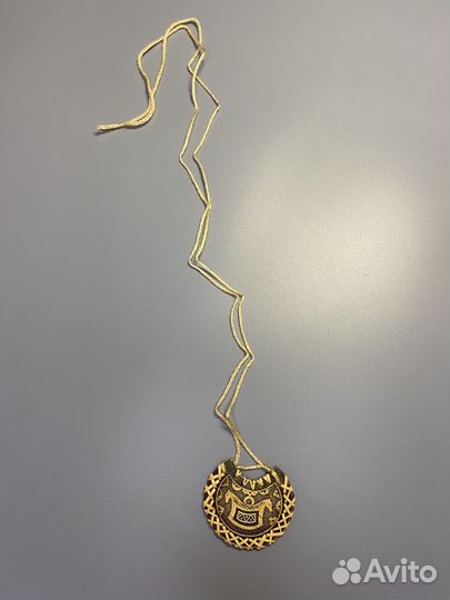 Подвеска берестяная с лошадьми стиль Древняя Русь