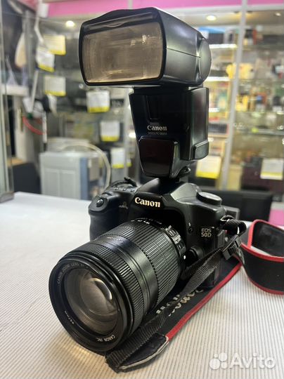 Canon 50d обьектив 18-135, вспышка 580ex