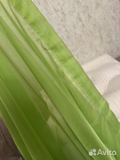 Тюль с крючками новая