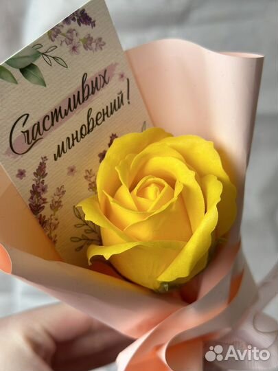 Букет из мыльной розы к 8 марта на день рождения