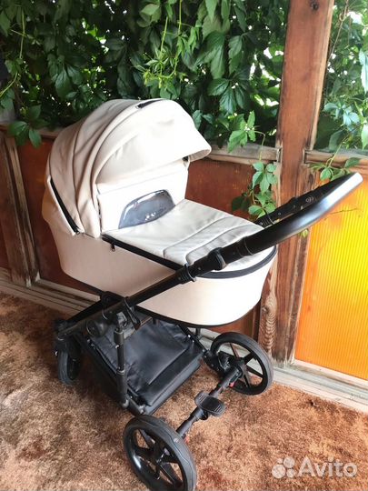 Коляска 3 в 1 Адамекс кожаная
