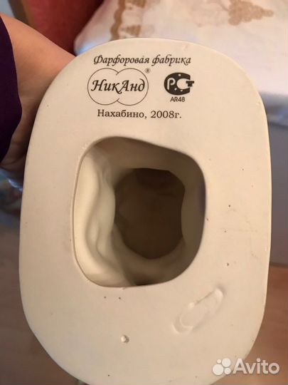 Статуэтка Бык цветная гжель Нахабино 2008