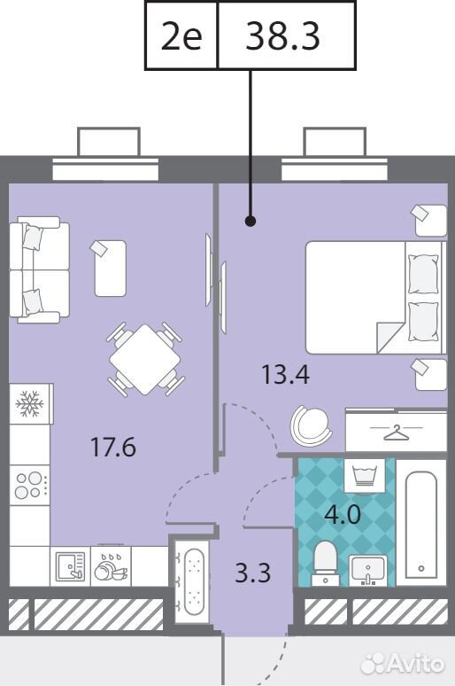 2-комнатная квартира в аренду, Москва, ул. Авиаторов, 1 — 80 000 ₽/мес