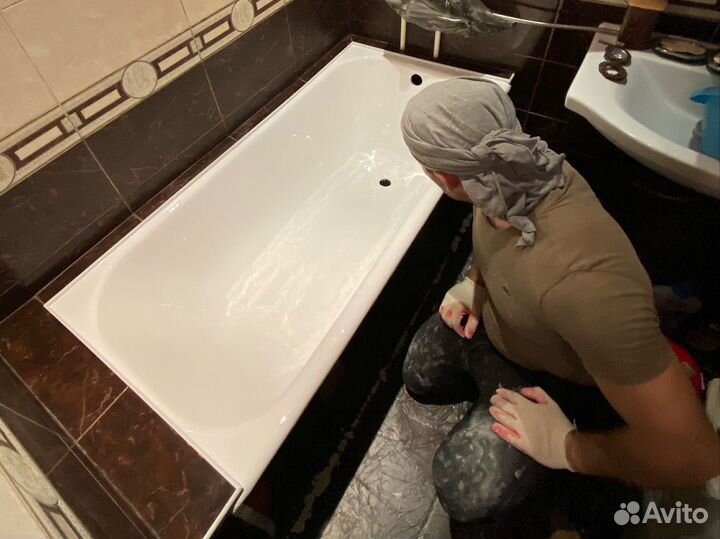 Реставрация ванн жидким акрилом,литьевым мрамором