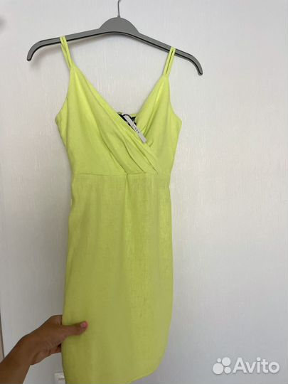 Платье сарафан изо льна как zara mango lime