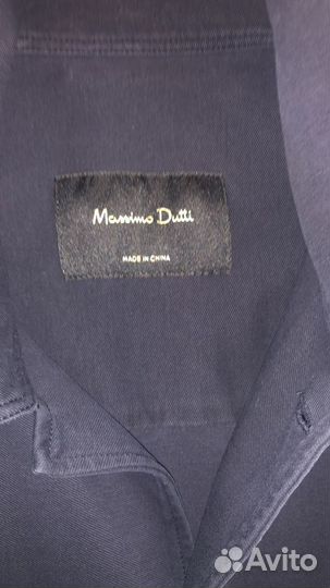 Рубашка casual синяя Massimo Dutti XL