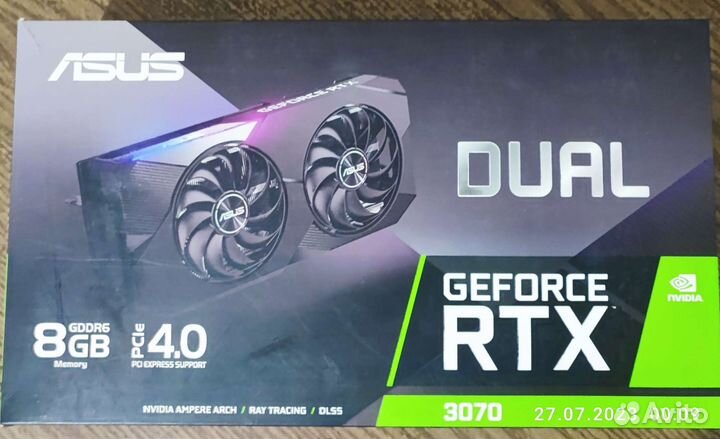 Видеокарта asus RTX 3070 dual