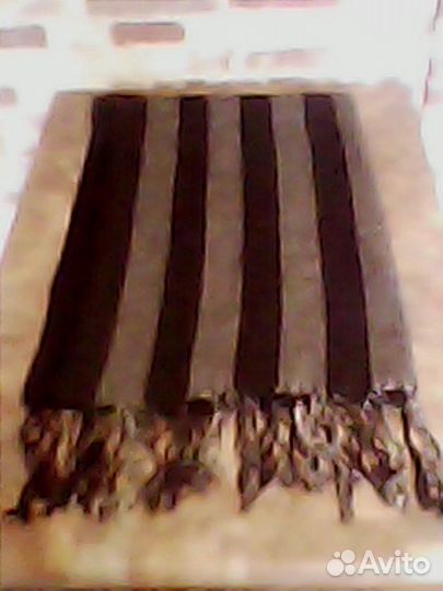 Шарф (палантин) в чёрно - серую полоску