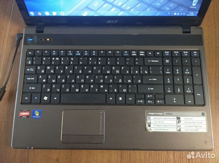 Ноутбук Acer 5552G на SSD+HDD