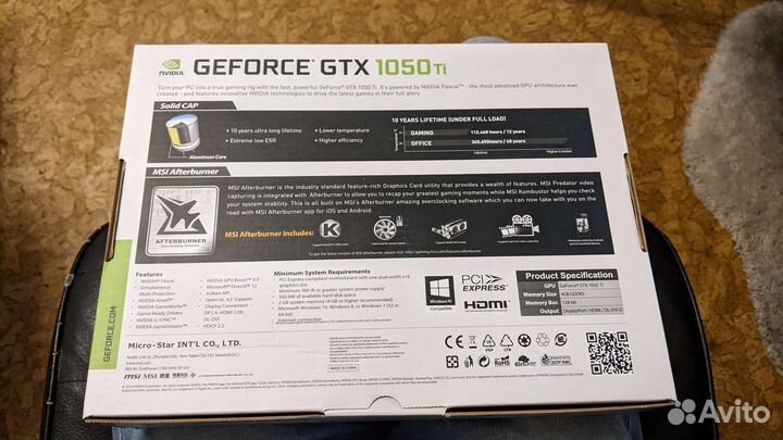 Msi gtx 1050 ti 4gb
