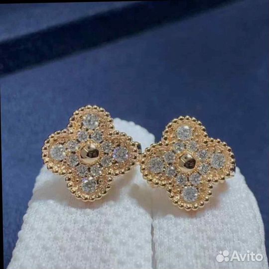 Ван Клиф & Arpels серьги Vintage Alhambra 0,86ct