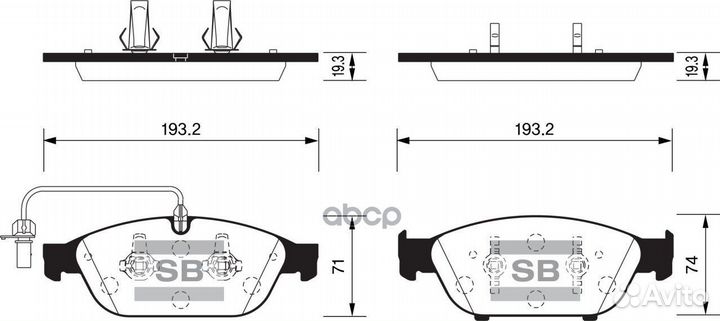 SP2316 колодки дисковые перед. с антискрип. пл