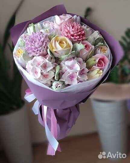 Съедобные зефирные букеты, цветы, Нижнекамск