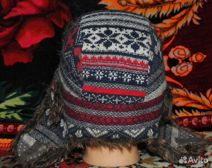Фирменная модная шапка ушанка H&M