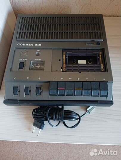 Cоната 216 Кассетный переносной магнитофон СССР